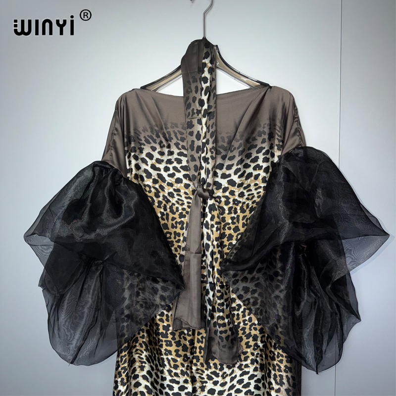 Robe Kaftan Rétro WINYI pour Femmes Musulmanes, Style Moyen-Orient Ample, Abaya de Vacances, Vêtements de Soirée de Luxe Dubaï