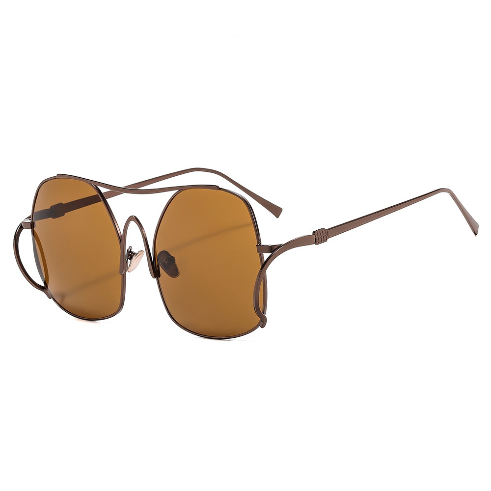 Nouvelle mode de luxe dégradé ovale femmes lunettes de soleil 2025 personnalité Double faisceau cadre conception avancée tout Match hommes lunettes UV400
