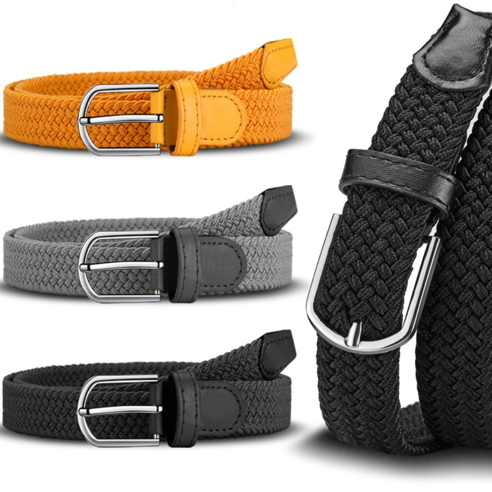 Ceintures tressées en toile extensible, tendance et décontractées, ceinture élastique polyvalente sans trous pour femmes et hommes