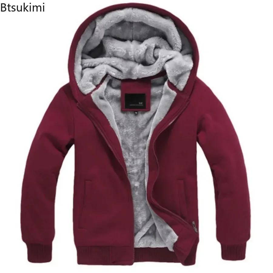 Mode hommes vestes hiver manteaux à capuche mâle chaud sweats à capuche polaire mince étudiant sweats à capuche vêtements d'extérieur 2026 vêtements pour hommes