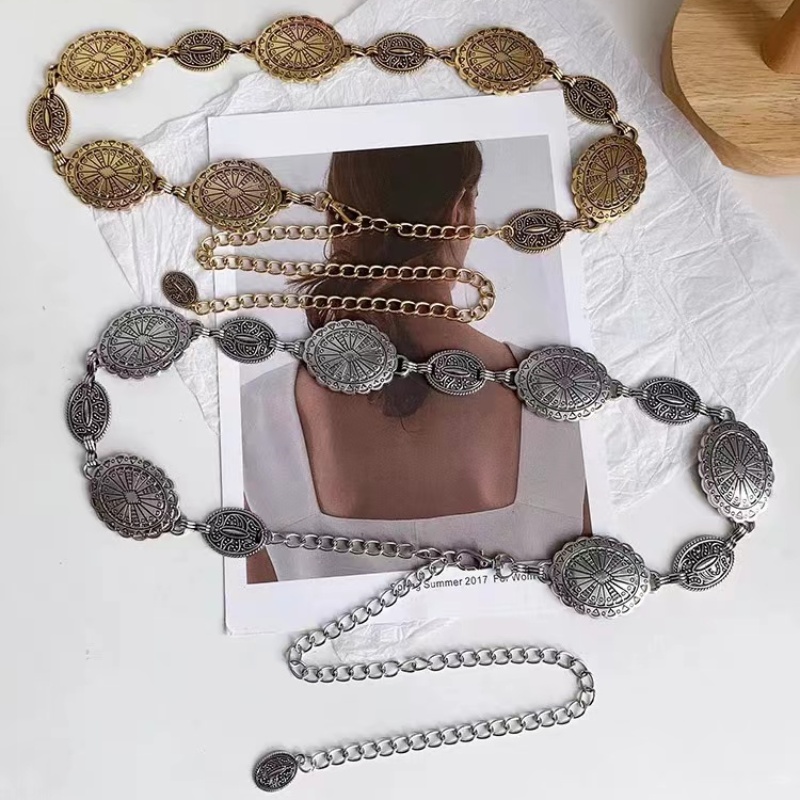 Ceinture pour femmes, nouvel article, design de niche, chaîne de taille décorative, polyvalente, assortie rétro, robe, jeans, ceinture, 2024
