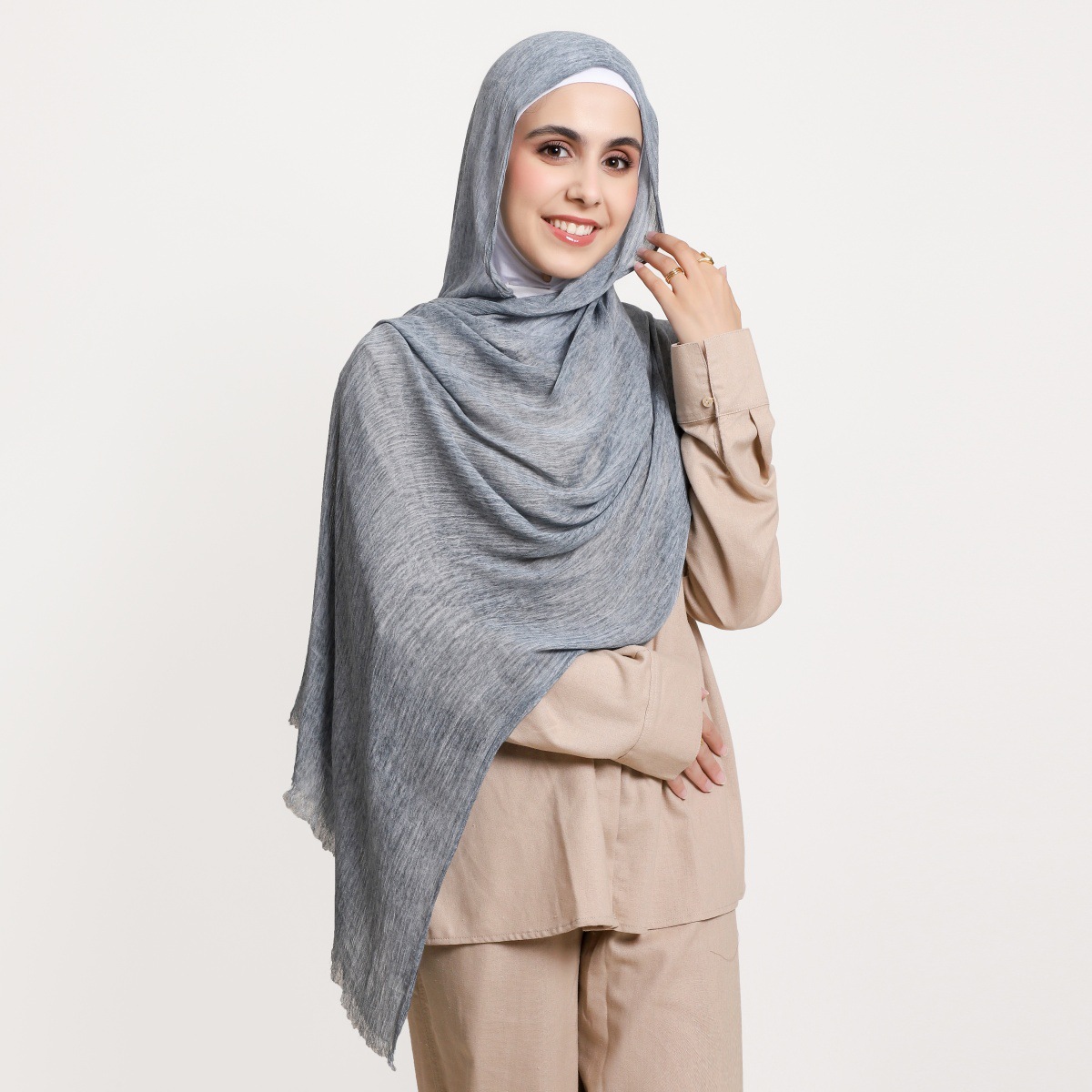 Ramadan Ombre cravate teint plissé frange coton rayonne Hijab châles plaine solide bandeau Pashmina Turban musulman Sjaal 180*70Cm