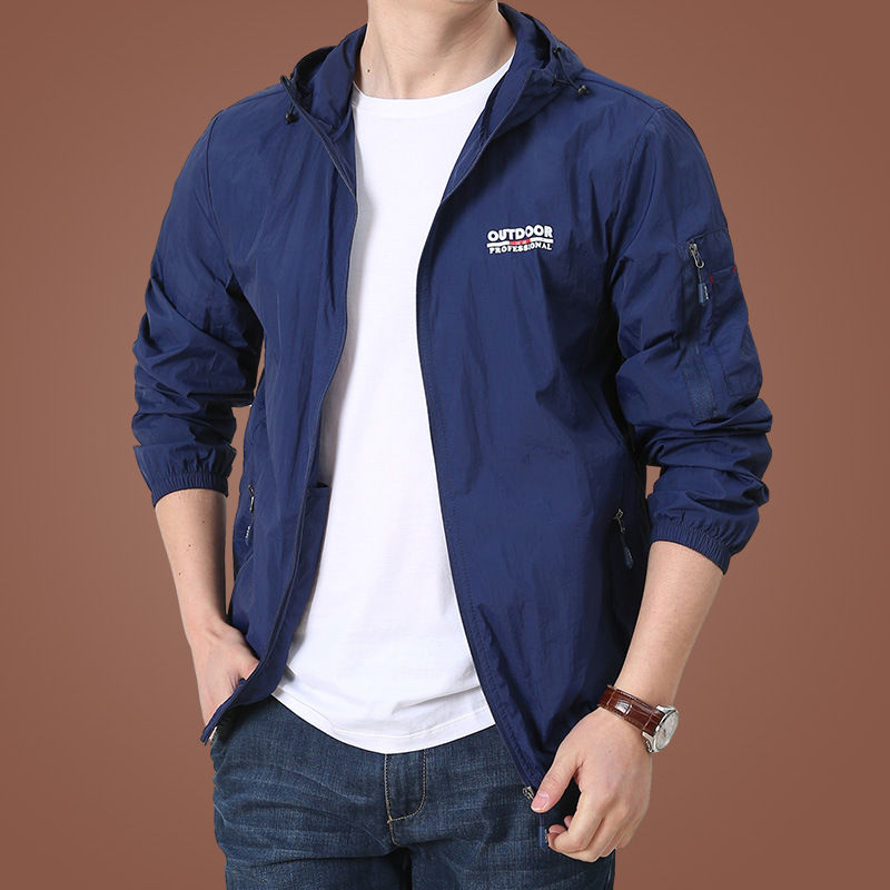 Veste de soleil d'été pour hommes, vêtements d'extérieur, manteau de peau à séchage rapide, protection solaire, cyclisme, randonnée, pêche, Camping