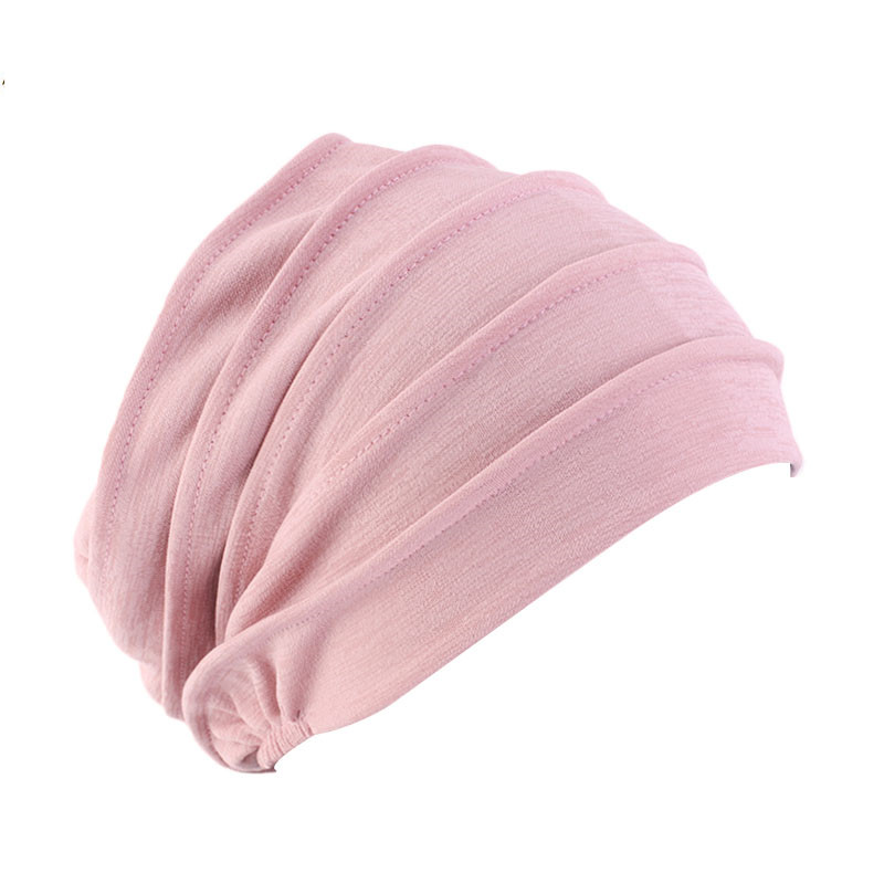 Femmes respirer chapeau nouveau femmes Hijabs Turban élastique tissu tête casquette chapeau doux à volants Cancer chimio casquette musulman écharpe casquette en gros
