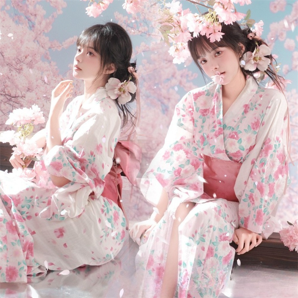 Kimono Yukata japonais rétro amélioré pour femmes, robe traditionnelle, tenue ample et élégante pour fête à thème, Halloween, Cosplay