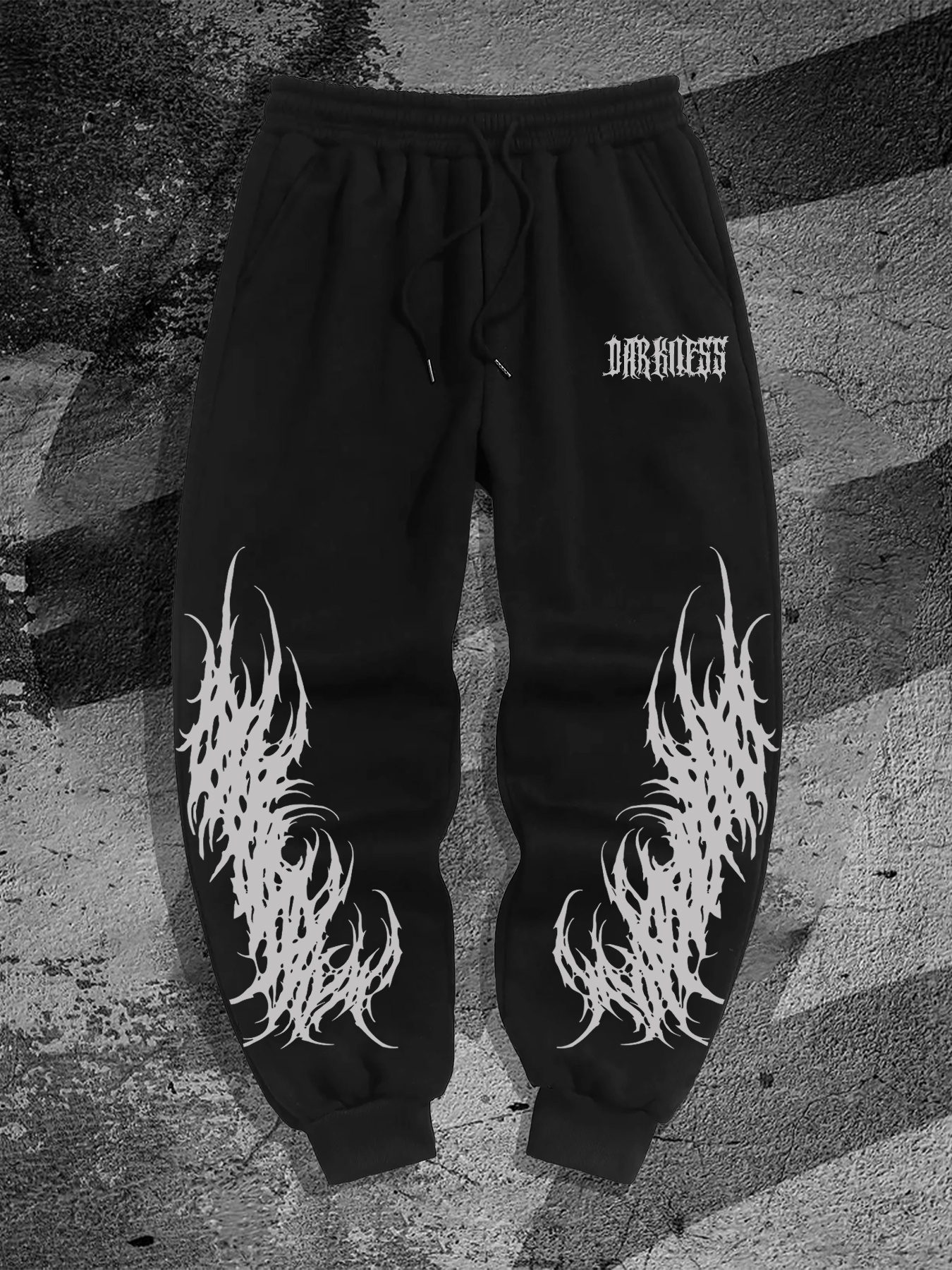 Nouveaux Pantalons de Survêtement 2026 – Joggers Tendance pour Hommes, Imprimé Gothique Sombre, Style Streetwear Hip Hop