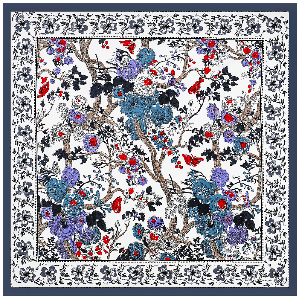 Marque écharpe châle 100% soie carré écharpe mode Bandana Design Pashmina femmes foulard foulards pour dames 130 cm