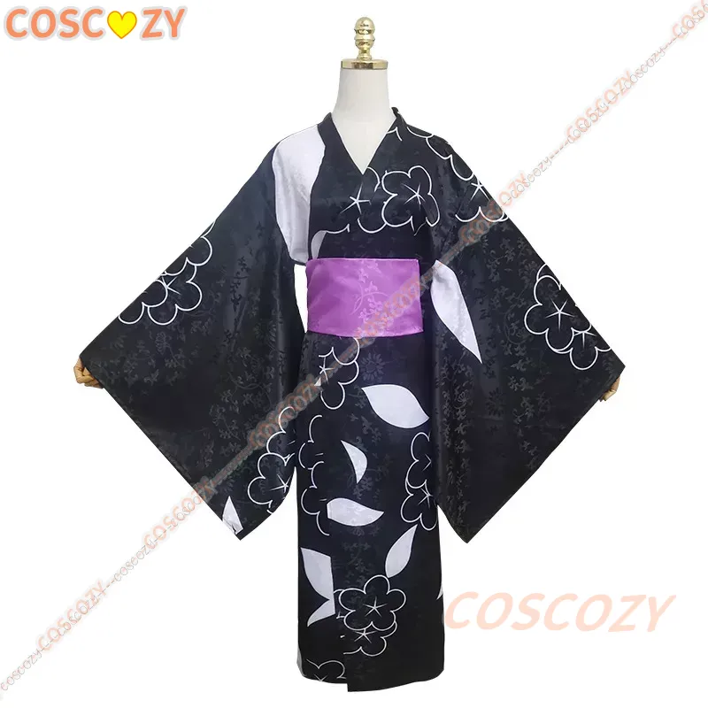 Costume de Cosplay de Dessin Animé Marin Kitagawa, Kimono Noir Mignon Imbibé d'Uniformes de ixd'Halloween