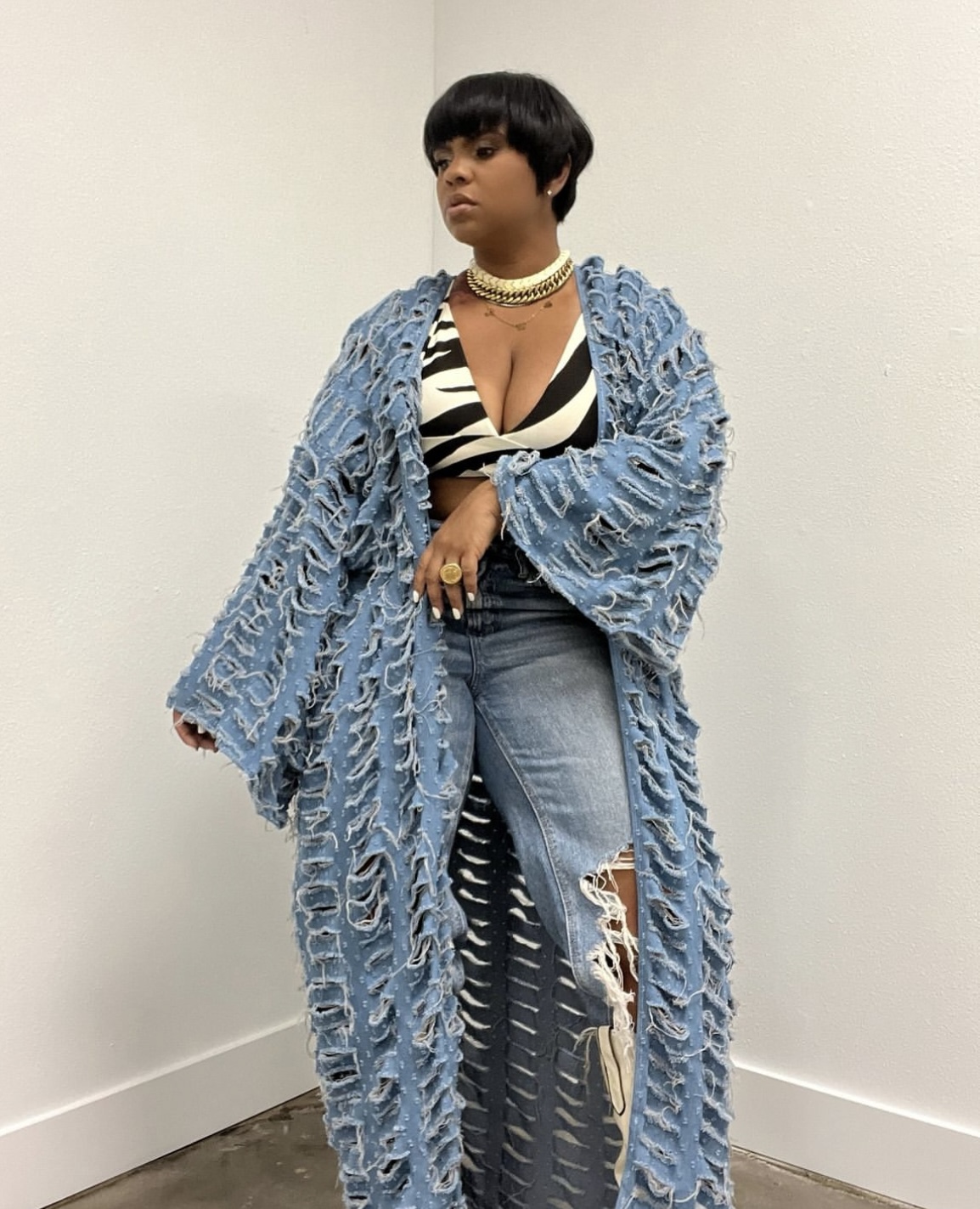 Cardigans en Denim creux pour blogueur africain, surdimensionnés, pour soirée d'été, amples, pour femmes européennes, couverture de Bikini de plage