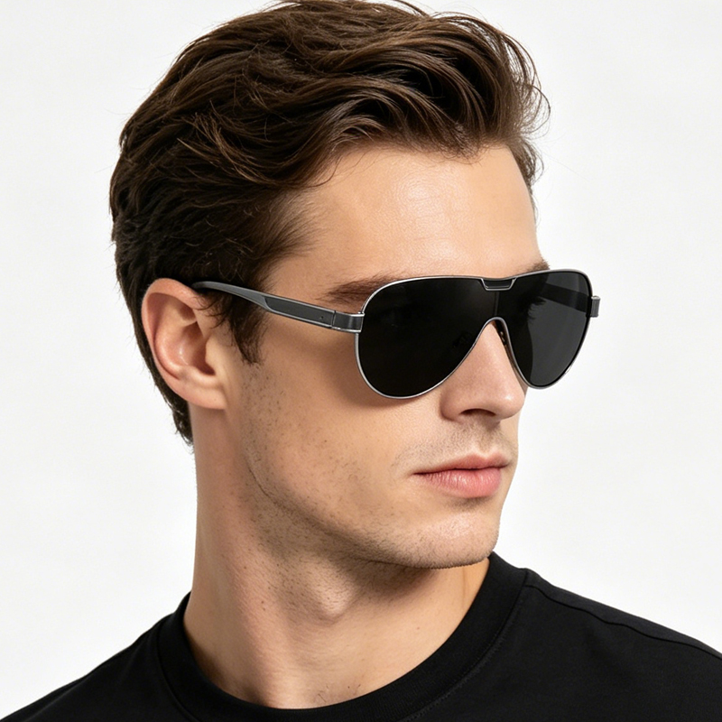 Lunettes De Soleil polarisées De luxe pour hommes, marque De styliste pilote, grandes lunettes De Soleil en métal, mode pour hommes, lunettes d'aviation