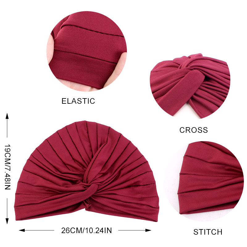 Nouvelles femmes doux élastique Ramadan musulman Hijab casquettes mode femmes foulard couleur unie soins des cheveux Turban Bonnet chimiothérapie casquette