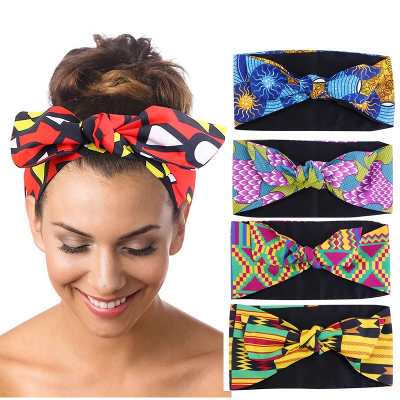 Bandeau de cheveux bohème pour femmes, motif africain, Bandana, Style Twist, Salon, maquillage, couvre-chef, accessoire pour cheveux
