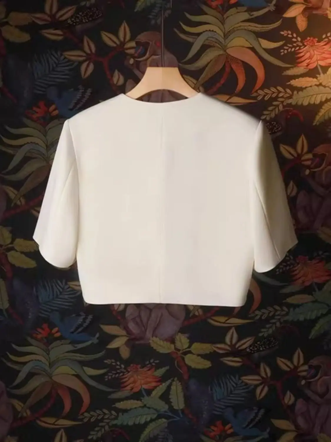 Veste châle courte pour femmes, manches courtes, col en v, costume à la mode, Cardigan d'été