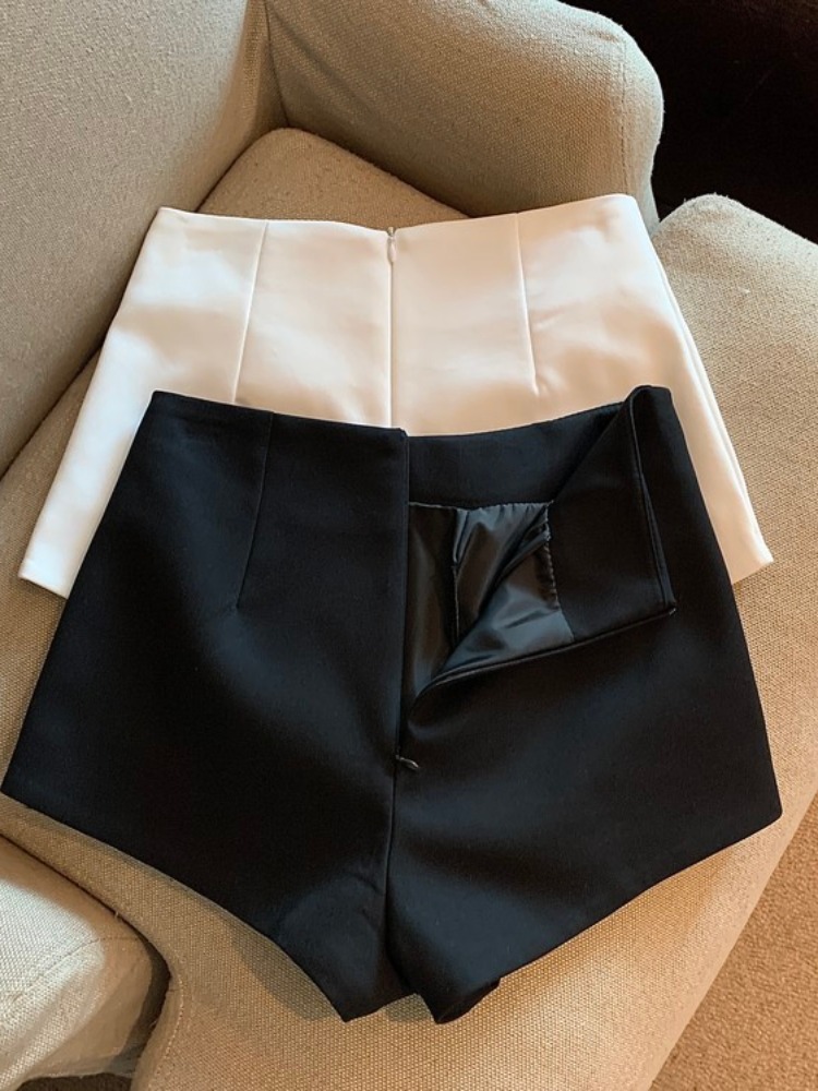 Short taille haute pour femme, pantalon court, slim, solide, décontracté, jambes larges, nouvelle mode printemps été 2024, U746
