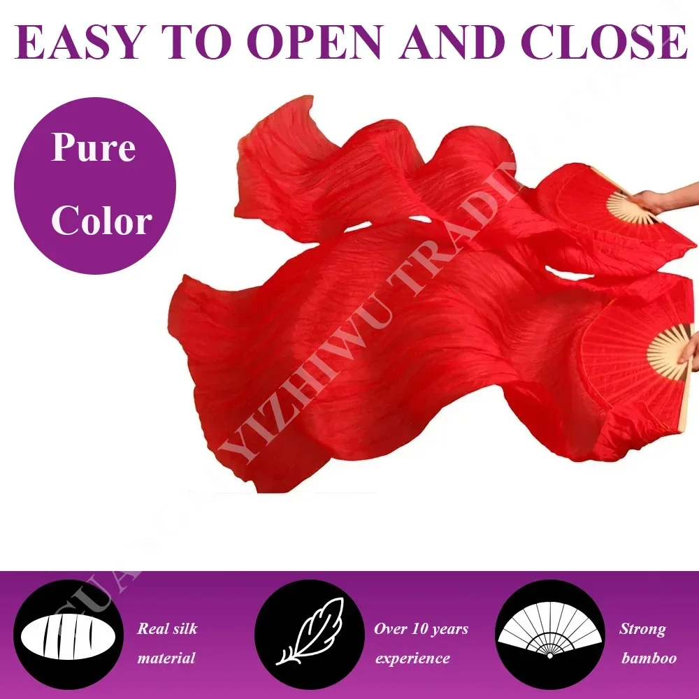 JINJPure-Voiles d'Éventail de brevdu Ventre, Ventre Chinois, Longue, 1 Paire, Haute Qualité