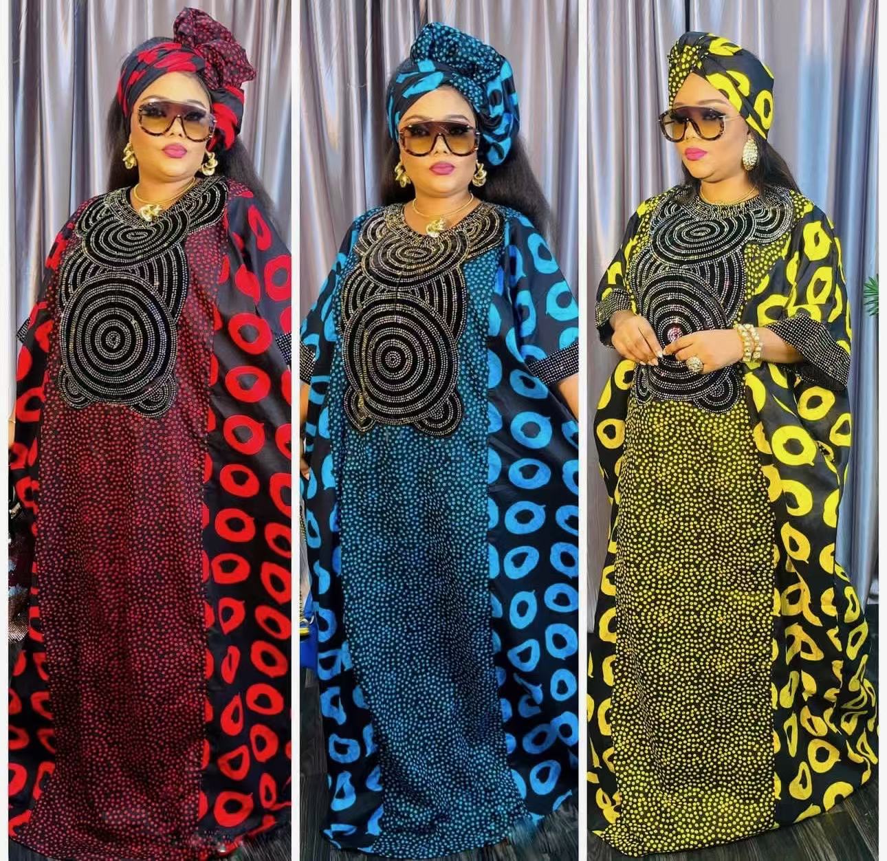 Nouvelles arrivées : Robe longue d'été ample pour femme, imprimée, à manches courtes, style Abaya africain