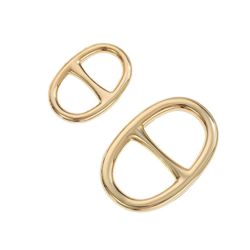 Bouton à boucle fixe pour manteau en laine, ceinture coupe-vent, bouton anneau pour écharpe en soie à nœud papillon pour robe femme, nouveau style