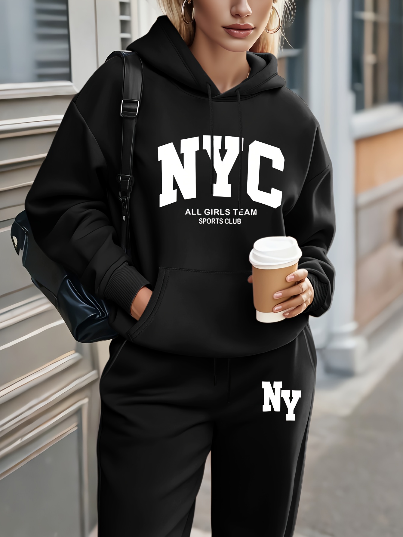 Ensembles de pantalons pour femmes, vêtements de haute qualité, sweat-shirt, pantalon de survêtement, costume à capuche, tenue d'automne et d'hiver en 2 pièces, survêtement pour femme
