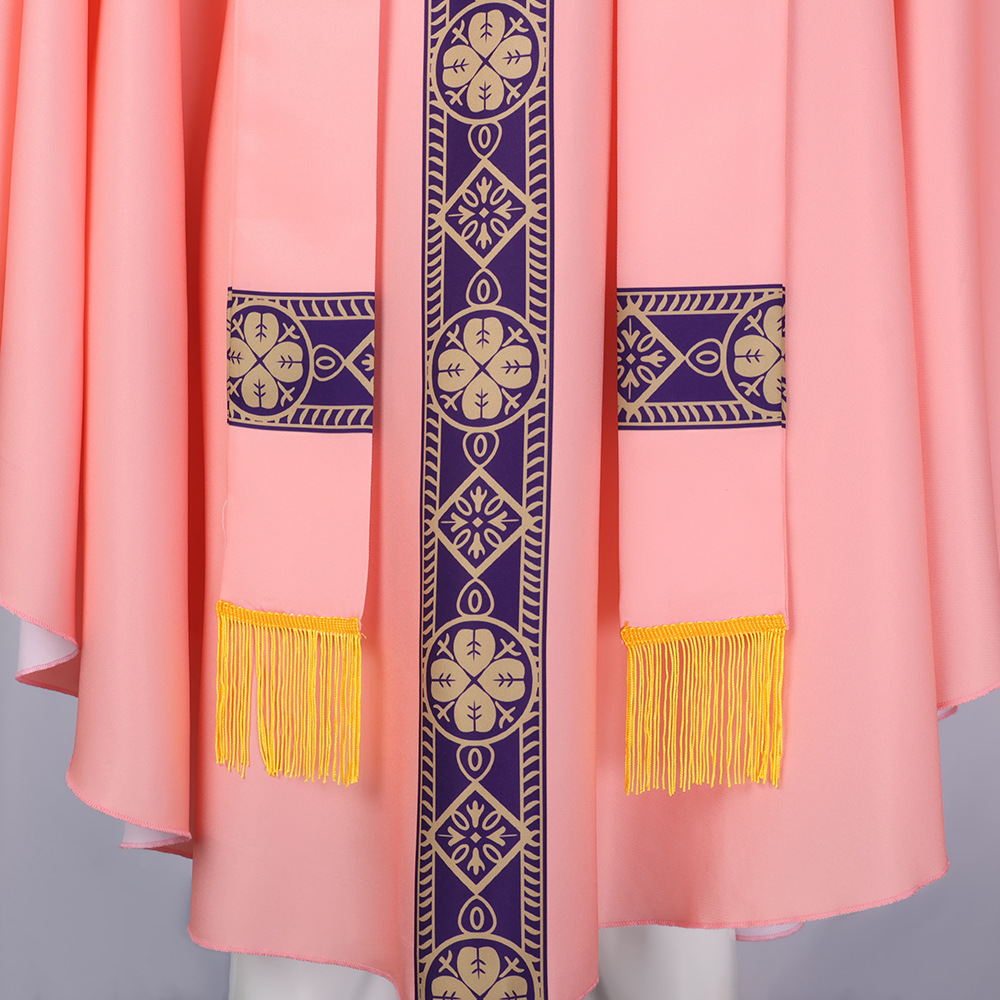 Halloween prêtre Cosplay célébrité chasuble église catholique père masse vestiments Robe avec gland clergé Robe pour hommes Costume