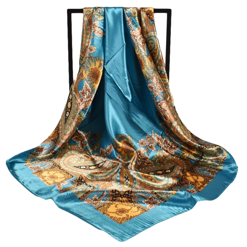 Écharpe carrée polyvalente en noix de cajou, grand foulard imprimé vintage classique, vente en gros, printemps, nouveau, 90