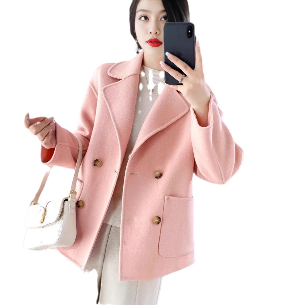 Manteau en laine pour femme – Collection Hiver/Automne – Coupe ample, col tailleur – Tendance et confortable – Vêtement d'extérieur décontracté – Offre Spéciale de la Saison