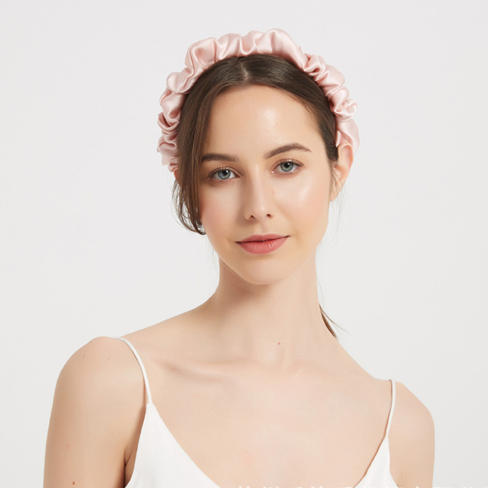 Bandeau 100% soie pure pour femmes et filles, accessoires pour cheveux, largeur 3 cm, 16 Momme