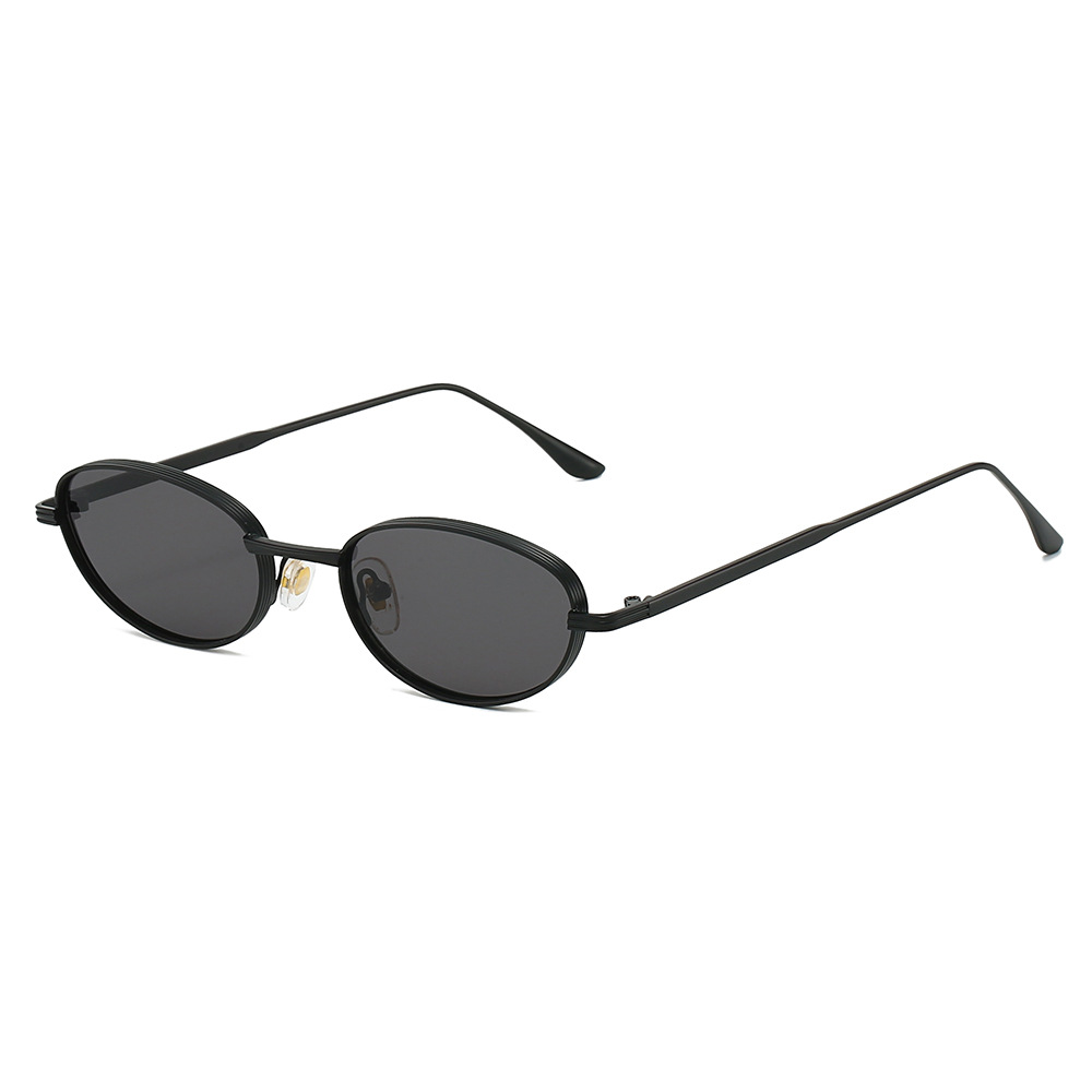 Petites lunettes de soleil ovales femmes rétro métal exquis élégant mode UV400 lunettes de soleil Lentes 2025 nouvelles lunettes