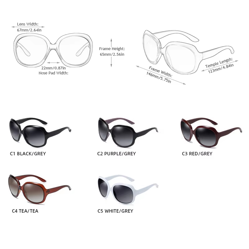 Lunettes de soleil pour femmes et hommes, style classique rétro vintage, surdimensionnées, lunettes de mode, verres ronds pour la conduite