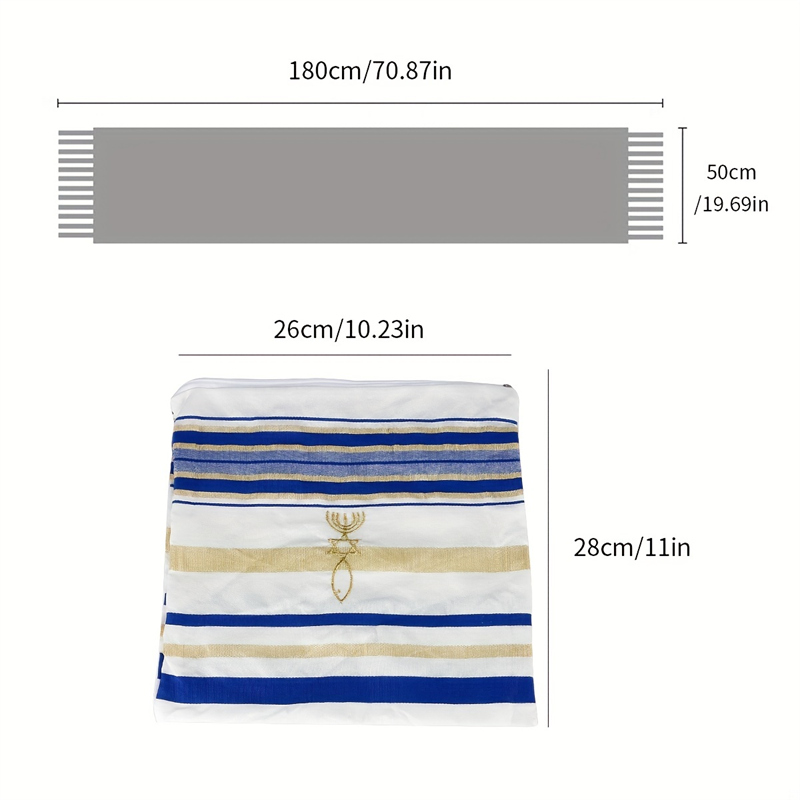 Nouveau châle de prière juif Tallit femmes dames hommes assel écharpe de prière foulards arabes châle de prière Talis 52x180 cm