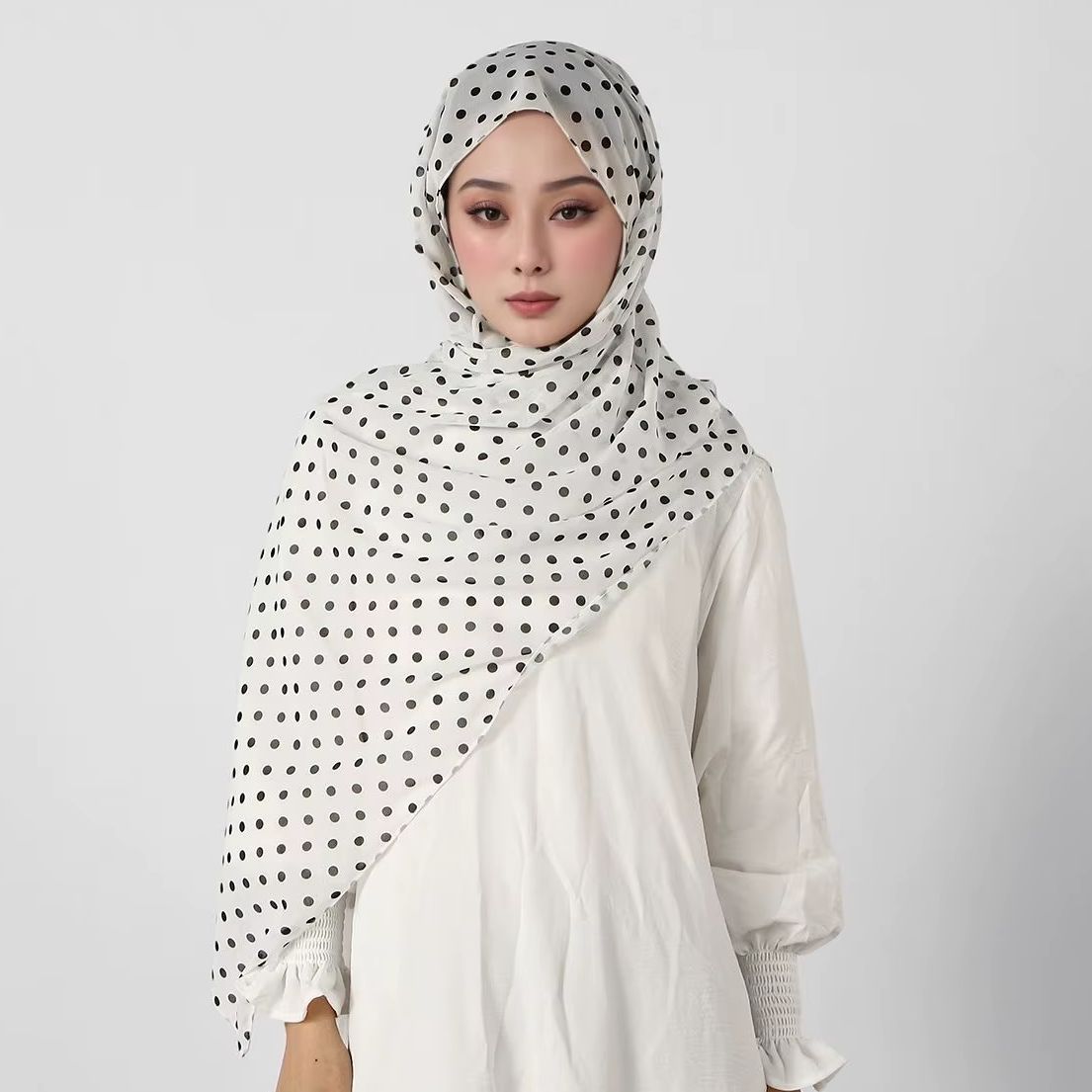 Foulard hijab en mousseline imprimé papillon pour femme, châle musulman, longs voiles tendance, bandeau imprimé, turban ethnique islamique