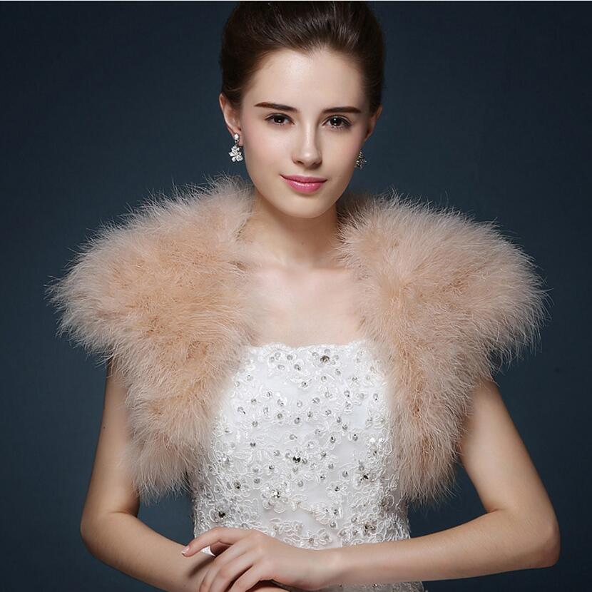Boléro en plumes d'autruche, gilet vintage en plumes de marabou, étole, accessoires de mariée, robe de mariée, cape de soirée S69