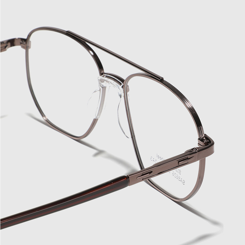 Lunettes à double faisceau pour femmes et hommes, lunettes de pilote, grand cadre, myopie, contrevenants optiques, polyvalent, mode