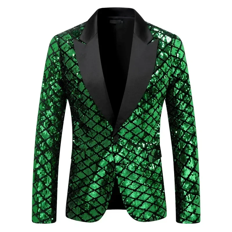 S-XL 2025 Nouveau Hommes Automne vitation Mode Sur Mesure Blazer Paillettes Plaid Décontracté Plus La Taille Africain Hommes Blazer