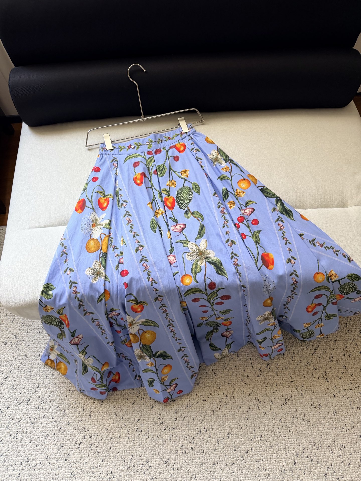 Haut court à imprimé floral pour femme avec volants et fermeture à boutonnage simple + Jupe longue taille haute à grande ampleur