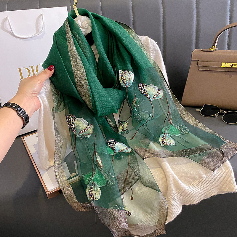 Écharpe en laine pour femme, châles pour femme, hijab chaud, long bandana, pashmina, poncho, marque de luxe, solide, été, hiver