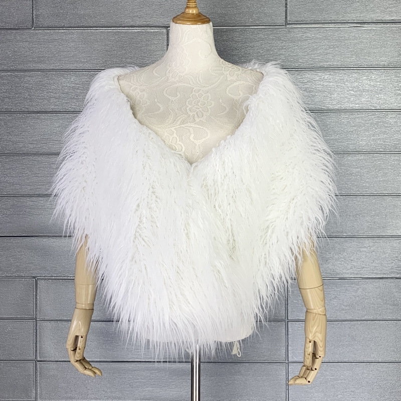 LANMREM fausse fourrure châle pour les femmes automne hiver Niche Chic Imitation fourrure demoiselle d'honneur cape 2025 accessoires de mode 2DB4551
