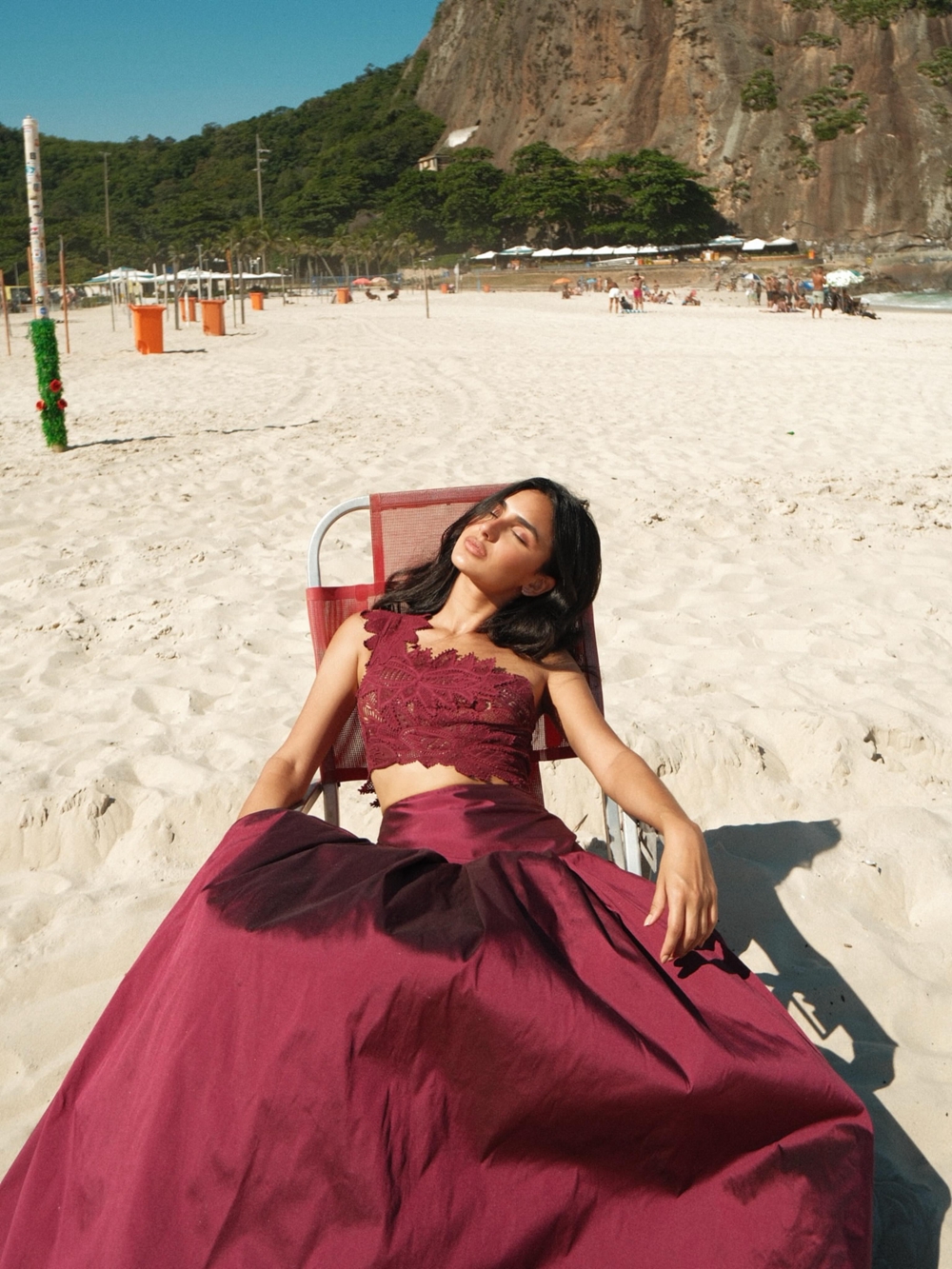 Photos Réelles – Nouvelle Jupe Longue en Soie Satinée Élégante pour Femme, Taille Haute, Rouge Foncé, pour Mariage et Soirée, Robe Maxi Sur Mesure, Faldas Saia