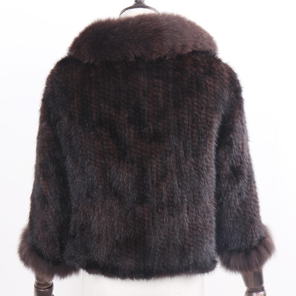 Nouveau véritable fourrure de vison naturelle Pashmina femmes mode tricoté écharpe de fourrure de vison dame vraie fourrure de vison et col de fourrure de renard Poncho châle