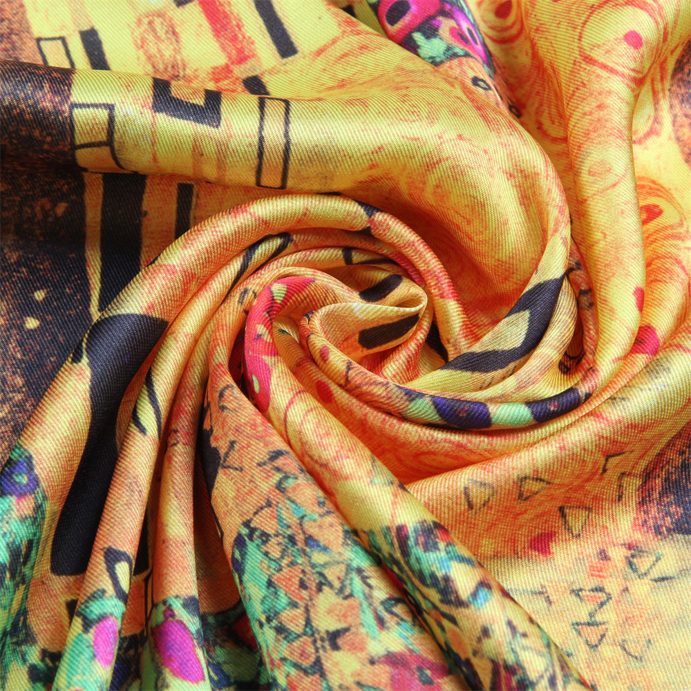 Vesway Van gogh peinture à l'huile foulard en soie mode femmes écharpe foulards carrés foulard tête cou cravate bande foulard Hijabs 53CM