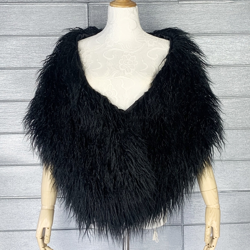 LANMREM fausse fourrure châle pour les femmes automne hiver Niche Chic Imitation fourrure demoiselle d'honneur cape 2025 accessoires de mode 2DB4551