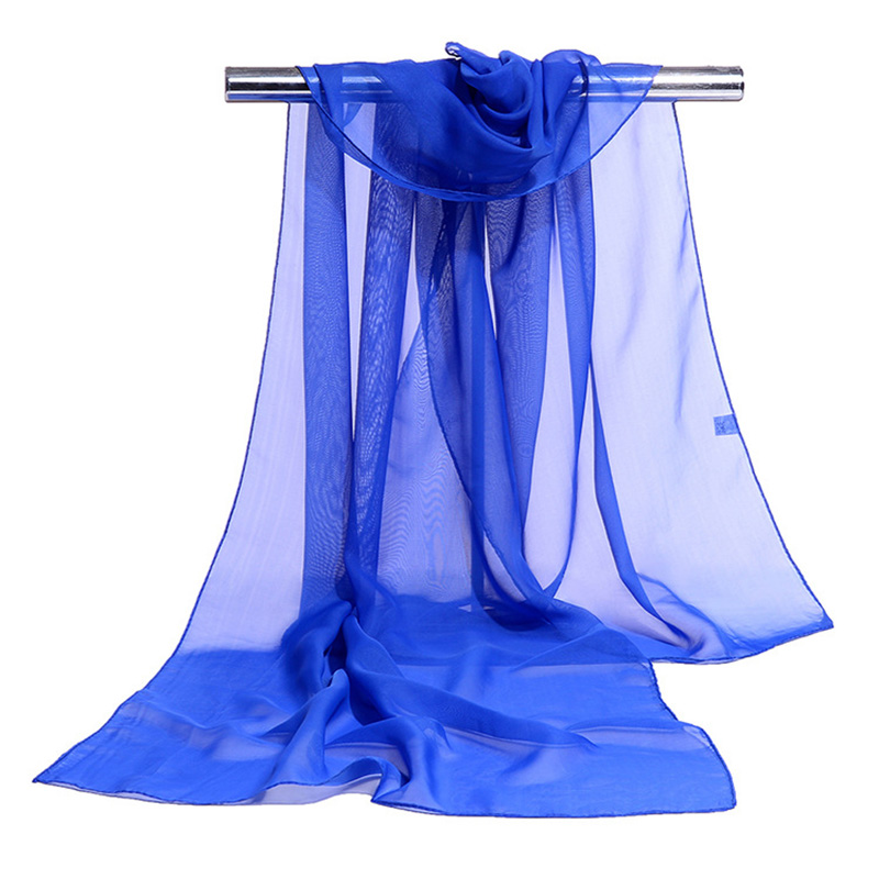 Robe de soirée de mariage pour femmes coréennes, écharpe en mousseline transparente, serviette de plage d'été, châle crème solaire, document solide, R22