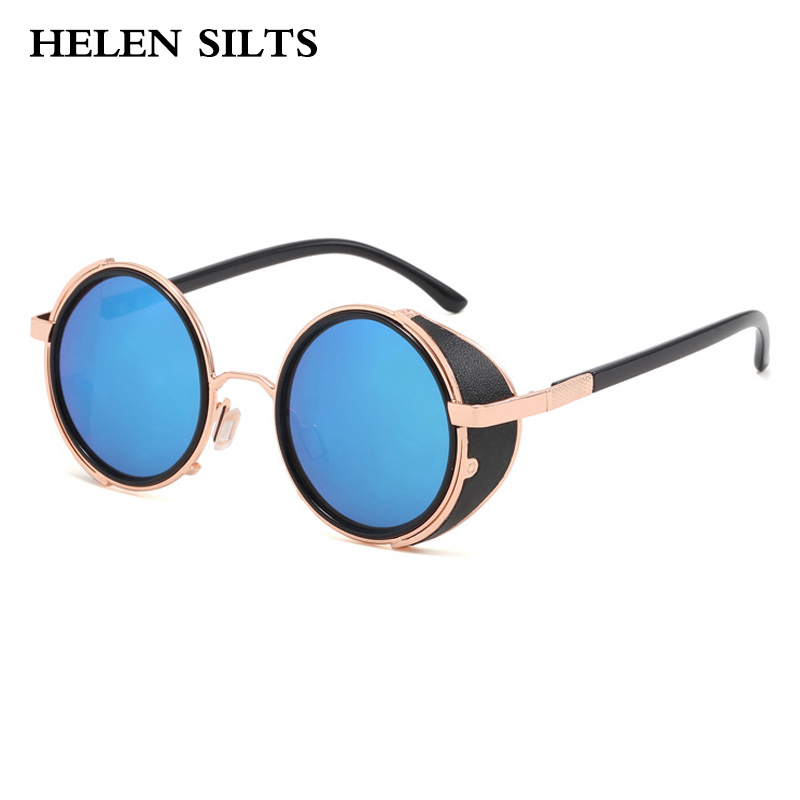 Lunettes de soleil rondes Steampunk pour hommes et femmes, marque de luxe de styliste, mode Vintage voyage, nuances Hip Hop populaires UV400