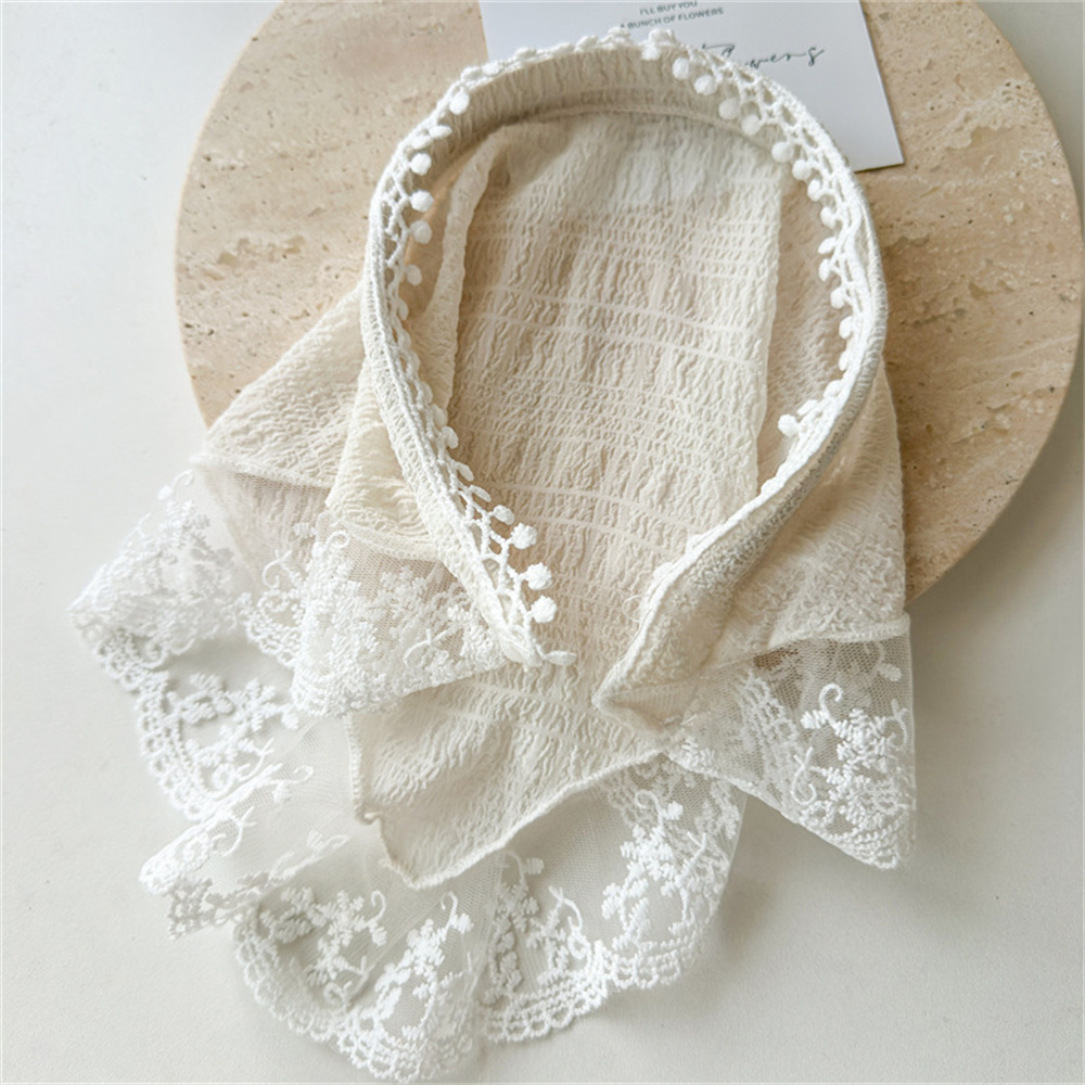 Foulards en dentelle, bandeaux en laine tricotée pour femmes et filles, écharpes pour cheveux, bandeaux de mode, serre-têtes féminins, coiffes