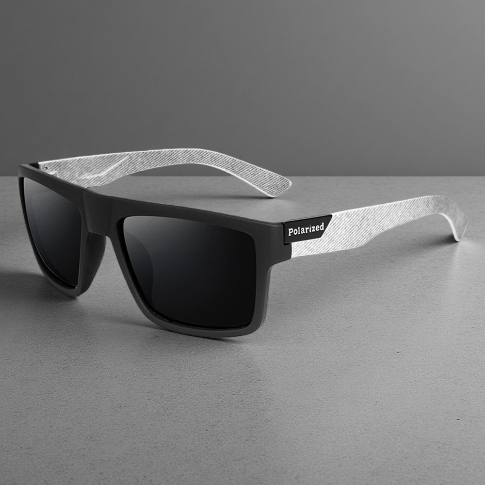 Lunettes de soleil polarisées noires tendance pour hommes et femmes, lunettes de soleil carrées classiques pour hommes, lunettes de soleil élégantes pour la conduite en plein air, la pêche, les sports, protection UV400
