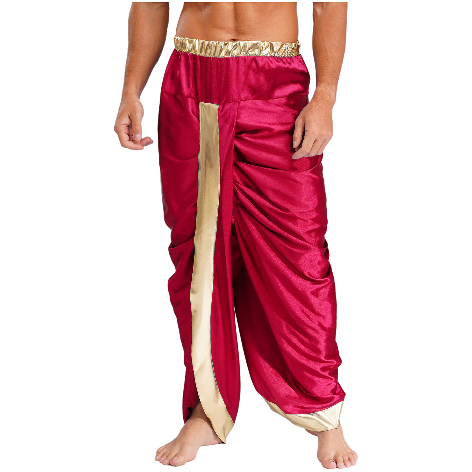 Prêt à porter Dhoti pour hommes pantalons Dhoti en lecture avec Dupatta hommes pantalons traditionnels indiens Costume de déguisement de fête de Festival