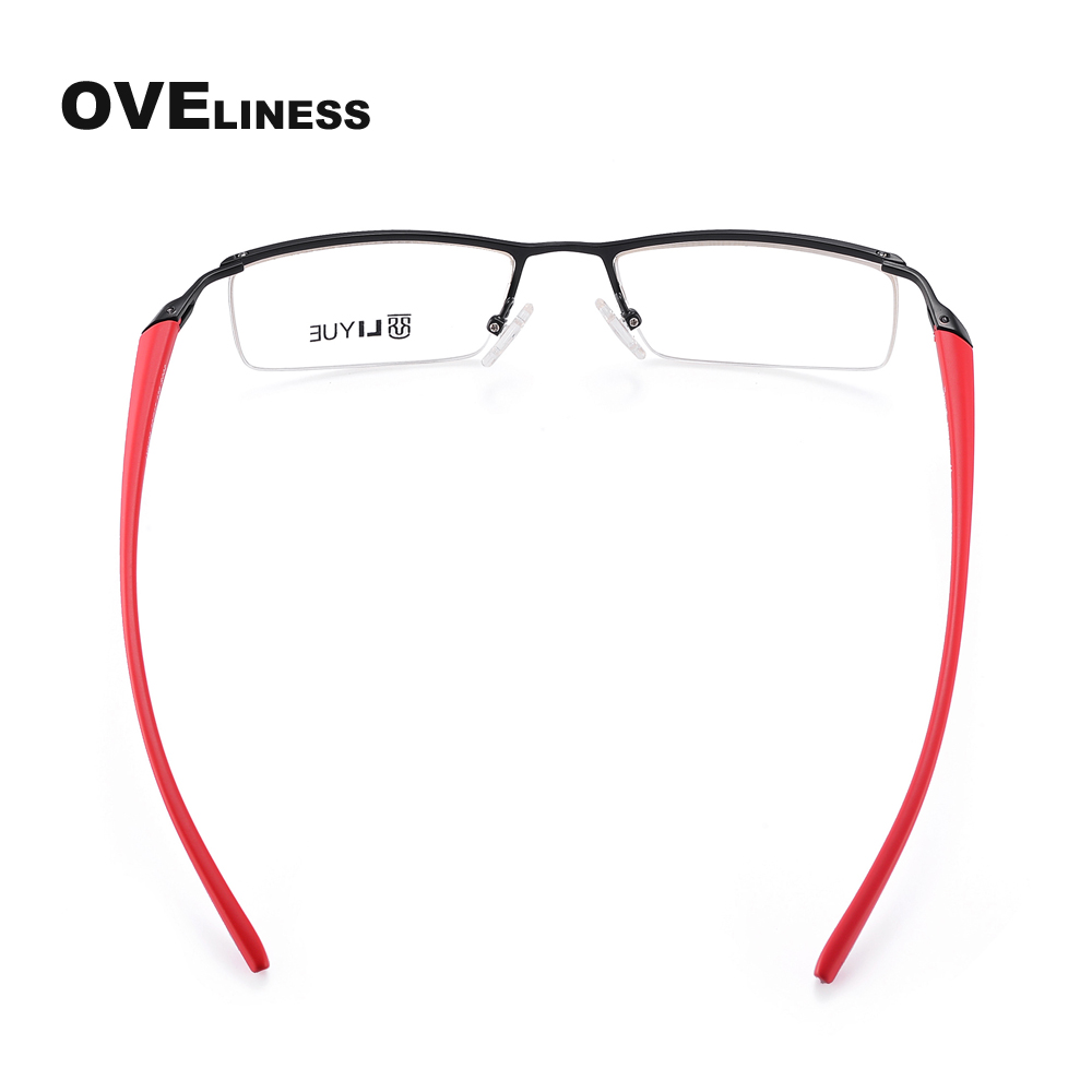 Lunettes optiques avec monture demi-métal pour homme, verres transparents pour myopie, 2022