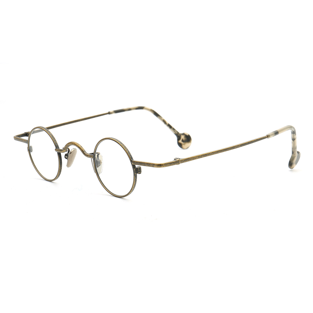 Femmes lunettes rondes montures hommes lumière optique lunettes cadre lunettes mignonnes rétro mode métal Prescription lunettes pleine jante