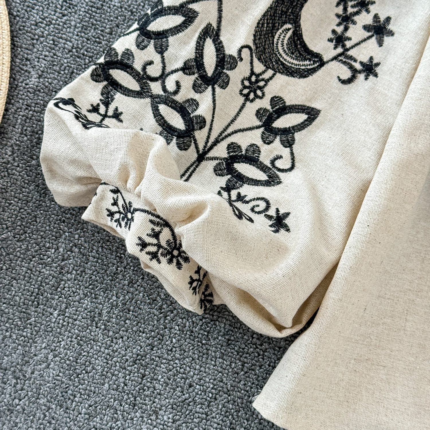 Boho été Blusas De Mujer à lacets col rond manches bouffantes broderie florale femme Blusas Femininas décontracté tout-puissant hauts livraison directe