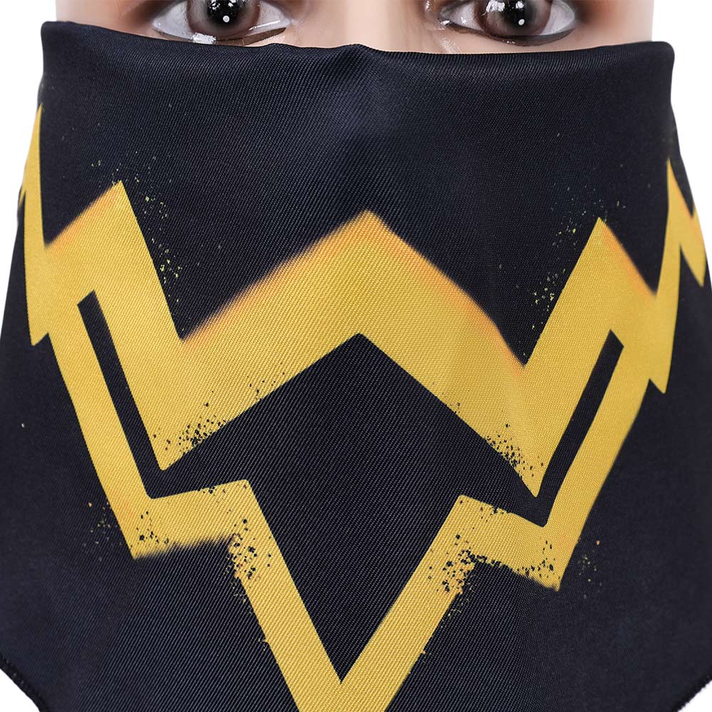 Accessoires de costume de Bowser, écharpe et masque imprimés noir et jaune, accessoires de film d'animation pour hommes adultes, Halloween, carnaval