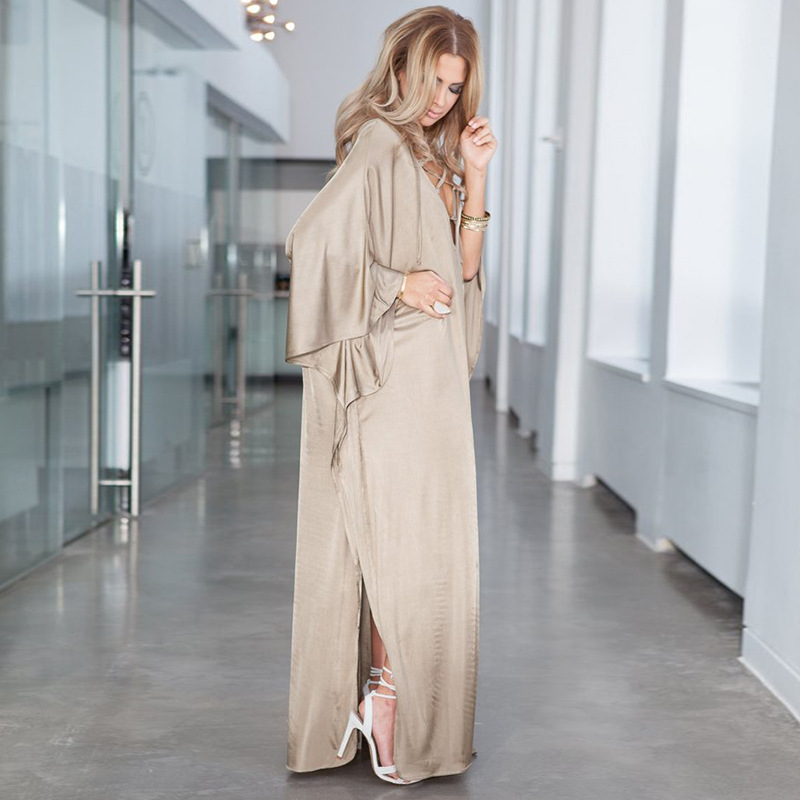 Caftan turc long et léger pour femmes, robe de plage maxi